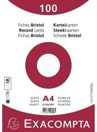 EXACOMPTA Karteikarten Exacompta Karteikarten A4 dots 100St/Pkg weiss