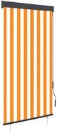 Rollo Au&szlig;enrollo 80 x 250 cm Wei&szlig; und Orange, vidaXL