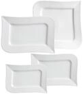 Ritzenhoff & Breker Servierplatte Melodie Servierplatten Set 4er Set, Porzellan,