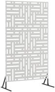 vidaXL Gartenzaun Sichtschutz Grau 100 x 50 x 180 cm Stahl, (1-St)