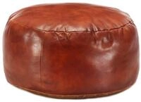 vidaXL Polsterhocker Pouf Hellbraun 60 x 30 cm Echtes Ziegenleder (1 St)