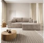 Selsey Ecksofa FARESE MINI, Ecksofa mit Schlaffunktion & Bettkasten, Cord