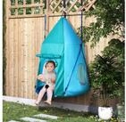 Outsunny Nestschaukel mit Fenster und l&auml;ngenverstellbaren Seilen, (Kinderschaukel,