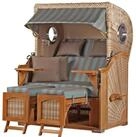 bene living Strandkorb Ammersee 2-Sitzer Teak - PE shell - Modell 520, BxTxH: