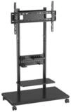 Equip TV-Standfu&szlig; Mobiler TV-Trolley (50&ndash;90 Zoll) mit Stecktafel-Regal