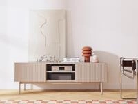 Beautysofa TV-Schrank Soft, Rillenfronten & Push-to-Open-System (mit zwei...