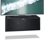 Vladon Lowboard Lana 800 (TV-Kommode, mit Klappe), Schwarz matt/Schwarz...