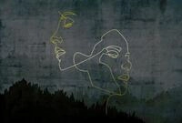 Architects Paper Fototapete Atelier 47 Golden Outline 4, glatt, abstrakt, (4...