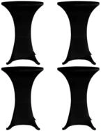 vidaXL Hussen-Set Stehtischhussen 4 Stk. &Oslash; 60 cm Schwarz Stretch