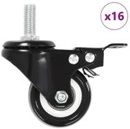 vidaXL Schwerlastrolle Lenkrollen mit Bremsen 16 Stk. 50 mm, (16-St)