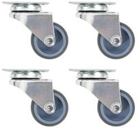vidaXL Schwerlastrolle Lenkrollen mit Zwillingsrad 4 Stk. 50 mm, (4-St)