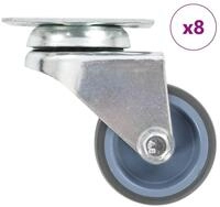 vidaXL Schwerlastrolle 8 Stk. Lenkrollen mit Zwillingsrad 50 mm, (8-St)