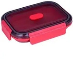 Lurch Frischhaltedose LURCH Frischhaltebox Silikon faltbar up & down rot 1200 ml