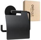 ovimar Toilettenpapierhalter Heroya (1-St), aus Edelstahl in Schwarz zur Zum...