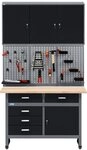 K&Uuml;PPER Werkstatt-Set 70424, 120 cm breit, Werkbank, H&auml;ngeschrank, Lochwand,