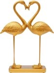 Kare Design Dekofigur Flamingo Love Gold 39cm