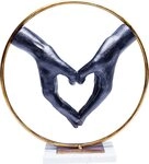 Kare Design Dekoobjekt Deko Objekt Elements Heart Hand 33cm