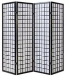 Homestyle4u Paravent Raumteiler Shoj Schwarz Spanische Wand Trennwand...