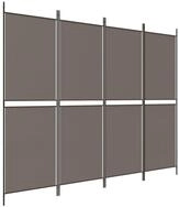 vidaXL Raumteiler 4-tlg. Paravent Anthrazit 200x200 cm Stoff, 1-tlg.