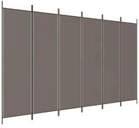 vidaXL Paravent, 6-tlg. Raumteiler Anthrazit 300x200 cm Stoff