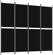 vidaXL Raumteiler 4-tlg. Paravent Schwarz 200x180 cm Stoff, 1-tlg.