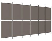 vidaXL Paravent, 6-tlg. Raumteiler Anthrazit 300x200 cm Stoff