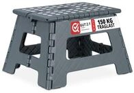 relaxdays Sitzhocker 2 x Klapphocker faltbar M dunkelgrau (Set, 2 St., 2er Set)