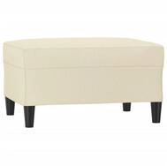 vidaXL Polsterhocker Fu&szlig;hocker Creme 70x55x41 cm Kunstleder (1 St)