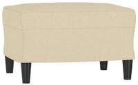 vidaXL Fu&szlig;hocker, Sitzhocker Creme 60x50x41 cm Stoff