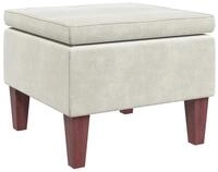 vidaXL Hocker Hocker mit Holzbeinen Creme Samt (1 St)