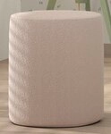 Vipack Polsterhocker Moon, Hocker in rund, mit flauschigem Boucl&eacute; Stoff (B/H/T ca.