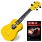 Classic Cantabile Ukulele Sopranukulele (Ukulele, Uke, 15 B&uuml;nde, leichtg&auml;ngige