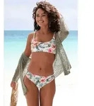 LASCANA Bustier-Bikini-Top Salsa, mit tollem Blumenprint beige 40