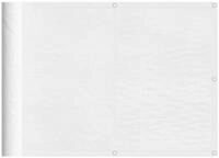 vidaXL Balkonsichtschutz Balkon-Sichtschutz Wei&szlig; 75x800 cm 100 % Polyester-Oxford