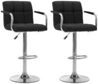 vidaXL Barhocker Barhocker 2 Stk. Schwarz Stoff (2 St)