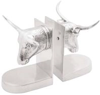 vidaXL Buchst&uuml;tze Buchst&uuml;tzen 2 pcs Silber 21,5 x 15,5 x 20 cm Aluminium (2...