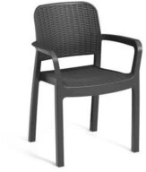 Allibert Gartenstuhl Konvolut von 6 Graphit-Monobloc-Sesseln &ndash; stapelbar in
