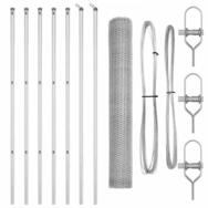 vidaXL Gartenzaun Ground Fix Geschwei&szlig;ter Drahtzaun 10 x 1,4 m (B x H), (1-St)
