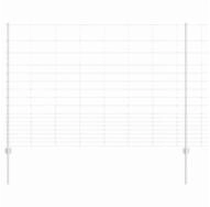 vidaXL Gartenzaun Wildzaun mit Pfosten 25 x 1,5 m (B x H) Feuerverzinkter Stahl,