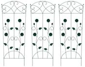 vidaXL Pergola Gartenzaun 3 pcs Gr&uuml;n 110,5 x 42,5 cm Stahl, (3-tlg)