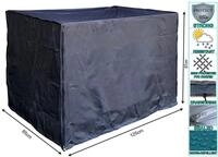 Quick Star Regenschutzplane Gitterbox Abdeckung Schwarz 125x85x87cm mit 2