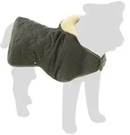 Flamingo Hundemantel Wintermantel Ushi khaki R&uuml;ckenl&auml;nge: 30 cm Halsumfang: 29-34