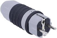 as - Schwabe AS Schwabe 62301 Schutzkontaktstecker 230 V Grau, Schwarz IP54