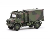 Schuco Modellbausatz Unimog U5023 Funkcontainer Camo / 1:87, Ma&szlig;stab 1:87