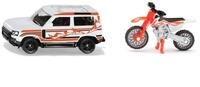 Siku Spielzeug-Auto SIKU Land Rover Defender mit KTM Motorrad &ndash; Set