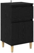vidaXL Nachttisch Nachttisch Schwarz Eichen-Optik 40 x 35 x 70 cm Holzwerkstoff