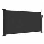 furnicato Markise Ausziehbare Seitenmarkise 100 x 500 cm Schwarz, Polyester mit