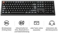Keychron V6 Ultra 8K Swappable RGB Backlight Red Switch - Black - German Layout