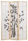 Homestyle4u Paravent Raumteiler Trennwand Bambusmuster Sichtschutz Holz Indoor...