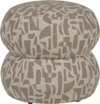 WOOOD Hocker Anic mit Sunny-Gewebtem Bezug, B 43 x T 43 x H 40 cm, Sehr hohe